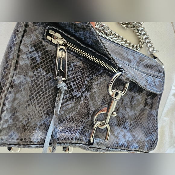 Rebecca Minkoff Sunday Blue Snake Mini Bag Leather - Picture 4 of 16